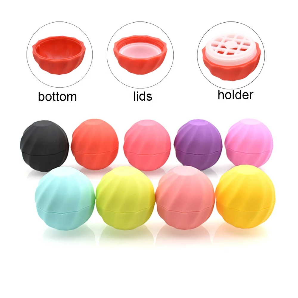 Wholesale mini cosmetic plastic jar 7g round ball ABS lipstick packaging container for comfrey cream in stock