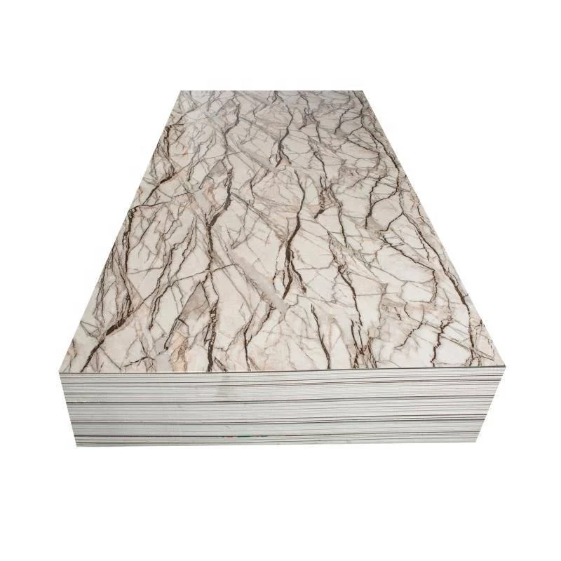 High glossy pvc uv marble sheet