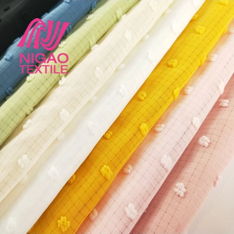 Оптовая продажа, индивидуальная Корейская шифоновая ткань в горошек, кружевная ткань для платья