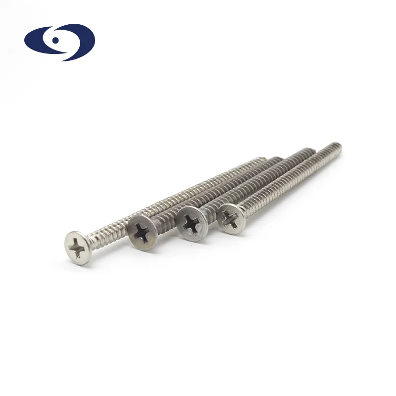 Customized DIN965 M2 M2.5 M3 M4 M5 M6 M7 M8 Metric Stainless Steel Cross Recessed Phillips Flat Countersunk Head Machine Screw