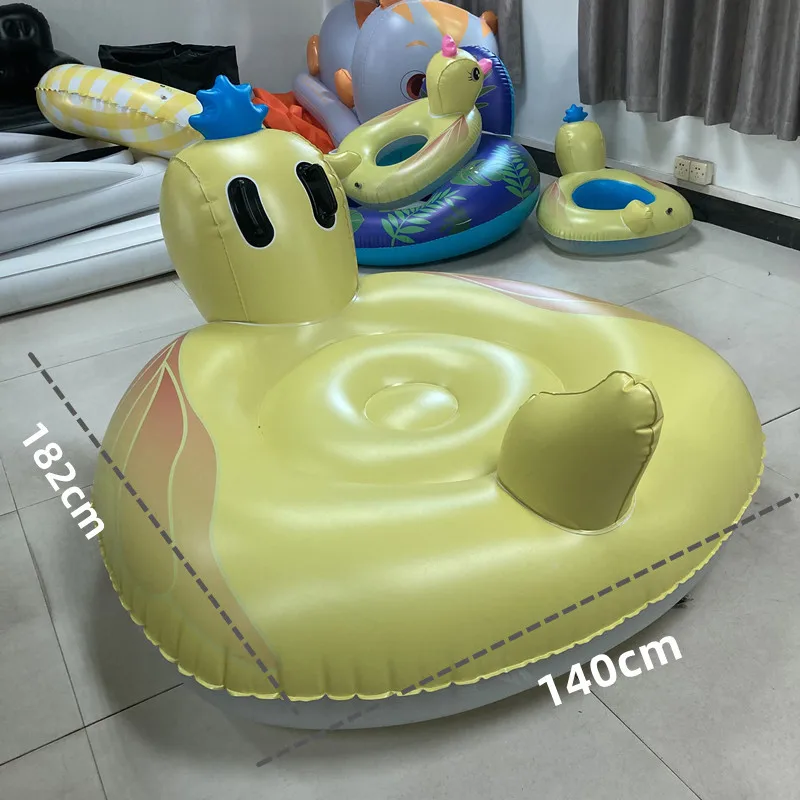 Giant Inflatable Rubber Duck - Large Yellow Floating Duck Toy for Fun Water Adventures