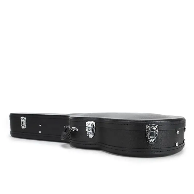 Hot Sale Classical Guitar Case 39/41 Inch Folk Guitar Case Shockproof Flannel Black Leather