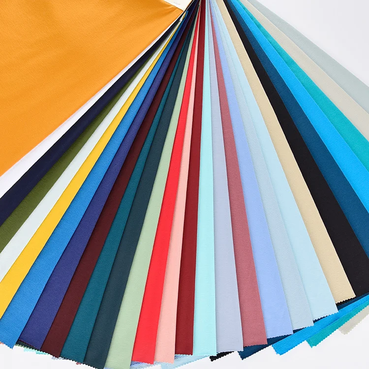 Single-Sided Mj Crepe Fabric Liquid Cotton Tshirt Cloth Fabric T Shirts