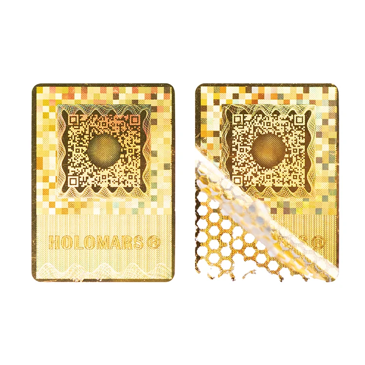 Unique Design 3D Holographic Eas Rf Label Qr Code Label Hologram With Barcode Security Label Sticker
