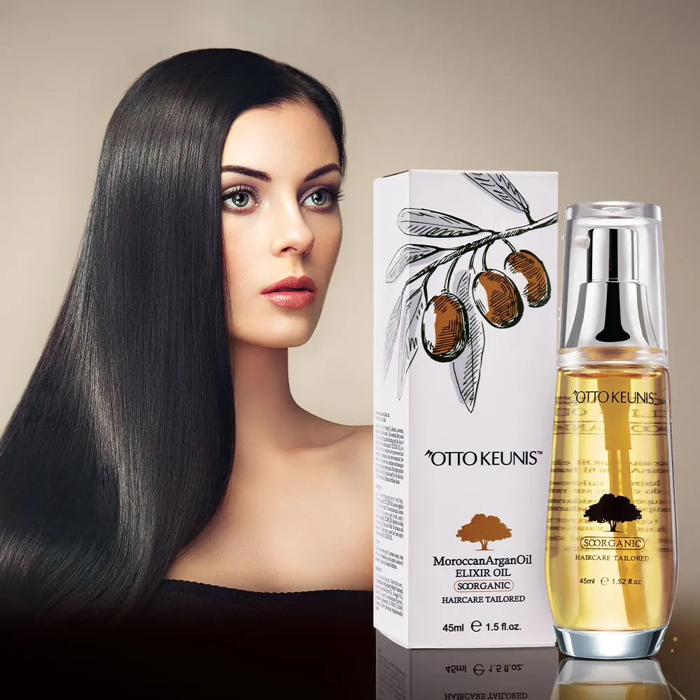 Custom private label argan organic moisturizing smooth hair oil vitamin hair care strengthening oil