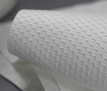 spunlace nonwoven fabric hexagonal beehive embossed pattern heavy duty industry viscose cellulose PP polypropylene