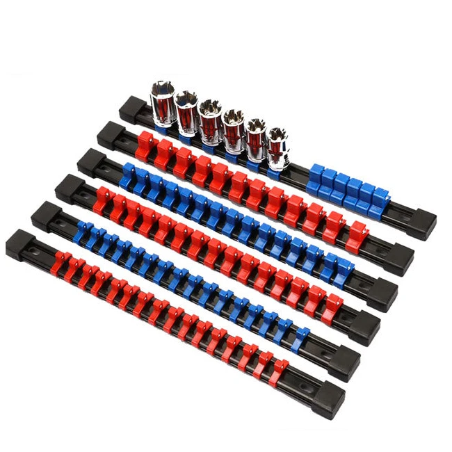 6Pcs ABS Socket Organizer Drive Socket Holder 1/4-32pc 3/8-30pc 1/2-24pc Premium Quality Socket Clip Rail Holder