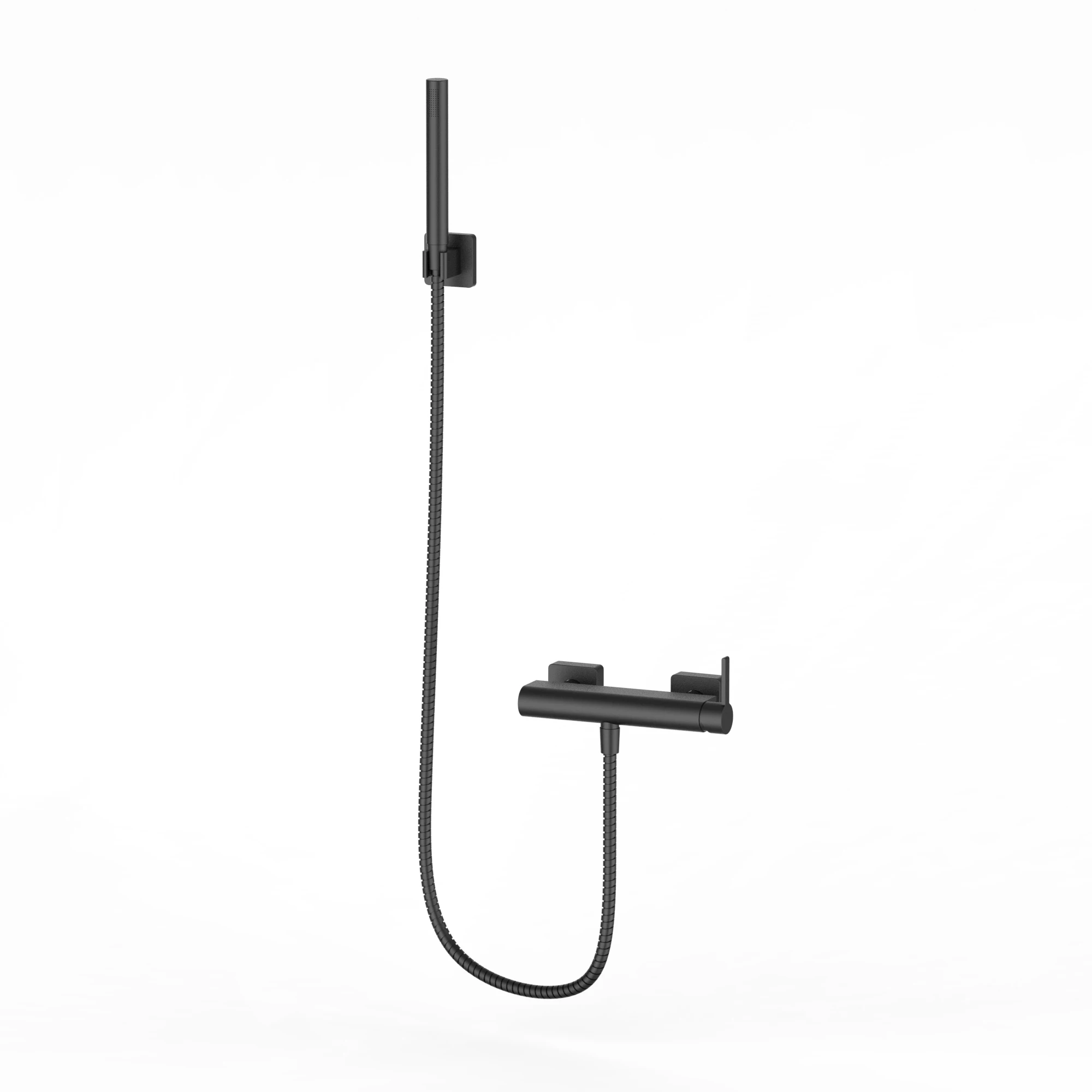 Wall mounted Rose Gold mixing diverter valve hot and cold shower faucet and hand shower set