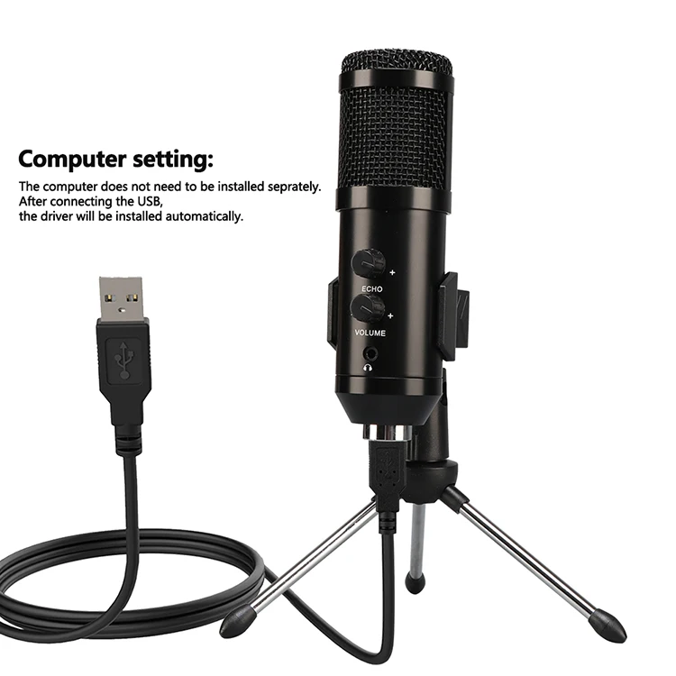  Микрофон TKL USB для подкастов профессиональный конденсаторный микрофон потоковой передачи микрофона в одно направление подходит записи игр и