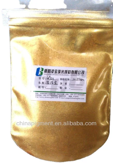 Solar Gold Pearl Pigment,Golden Pearlescent Mica Powder,Synthetic mica based Gold Color