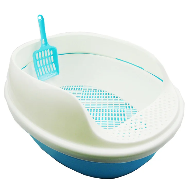 Pet Products Plastic Large Semi-enclosed Cat Litter Cat Toilet Training System