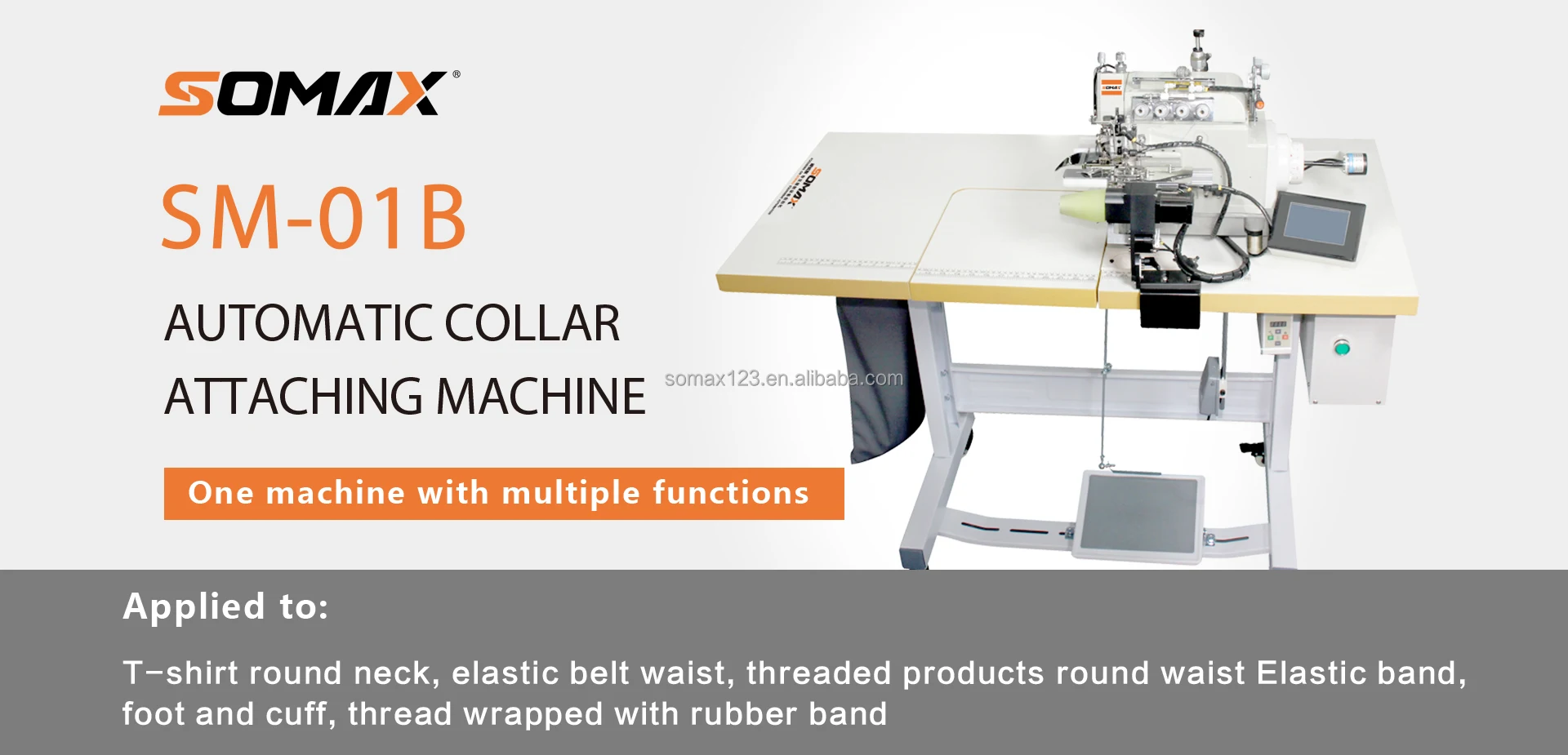 Somax SM-01B Auto Knits Neck Joining Sewing Machine Used Industrial Sewing Machines for T-shirt industrial sewing machine 4