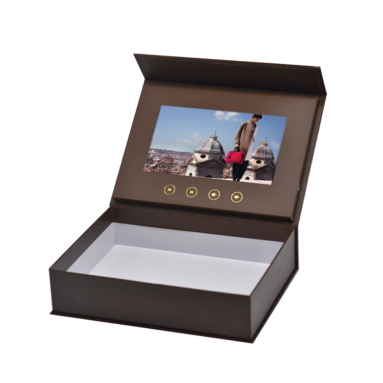 10.1 Inch Fashion Lcd Screen Video Ring Jewelry Gift Tv Brochure Packaging Box For Luxuries Promotion Advertising