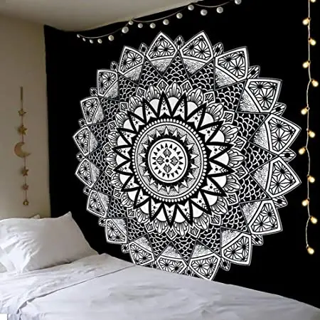 Promotional Custom Indian Bohemian Mandala Boho Hippie Polyester Digital Printed Wall Hanging Tapestry For Home Decor