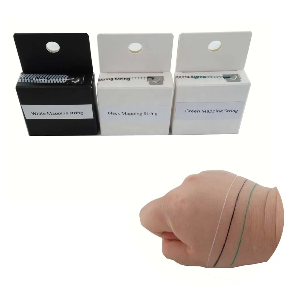 Marking Symmetrical Eyebrows Pre-Inked Microblading String ,Brow Mapping Measuring Thread