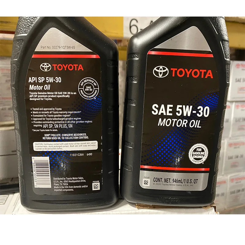 Toyota Conventional  Motor Oil  Energy Oil 5W30 API SP, 1- Quart Bottle  ,  1 Box 6 PACK