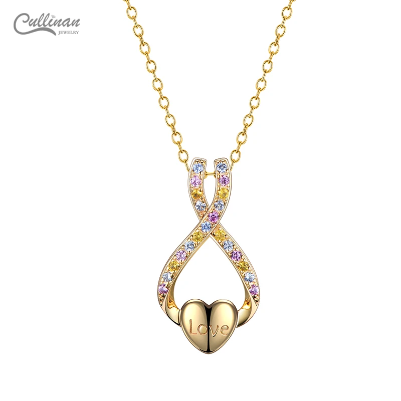 
14k Gold Jewelry Wholesale Necklace Jewelry Sets Heart Shaped 925 Sterling Silver Pendant Necklace For Gift Gold Plated Necklace 