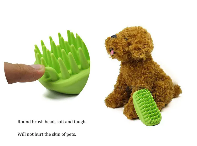 Pet bathing gloves made of soft silicone material