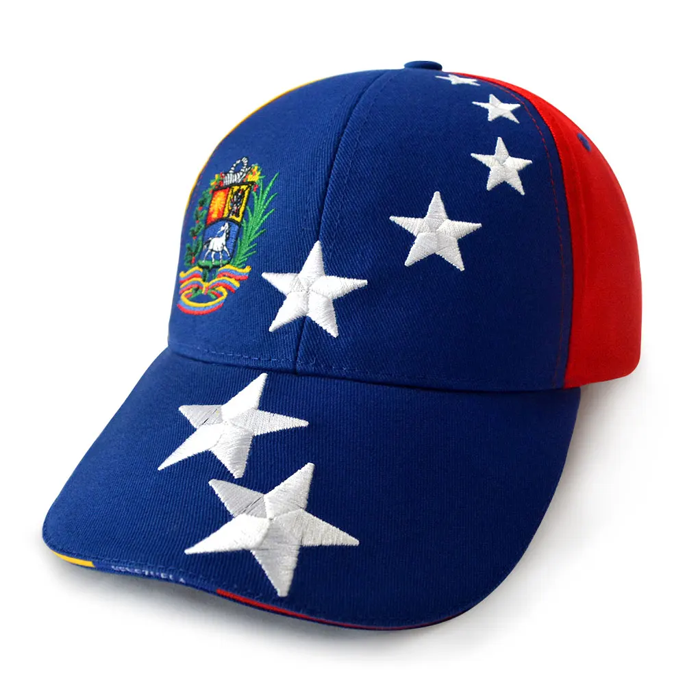 Wholesale Outdoor Sport Men Women Venezuela 7 Star Baseball Caps Embroidery Seven Star Venezuela Gorras Venezuelan Baseball Cap