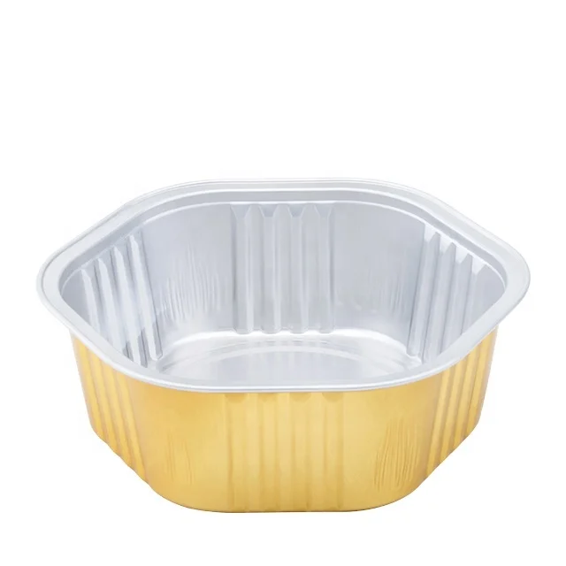 
400ml coated smooth wall non wrinkle wal aluminum foil container hotel restaurant bake tart work home packing products 