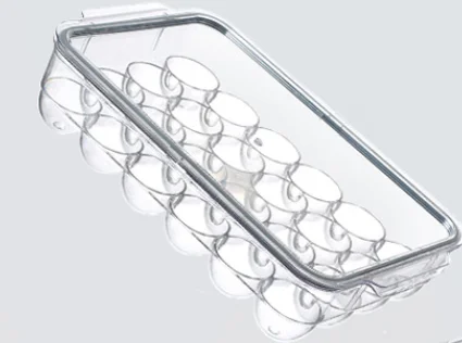 Refrigerator Egg Storage Bin  Fridge Egg  fresh-keeping box Egg Tray Clear(24 grids)