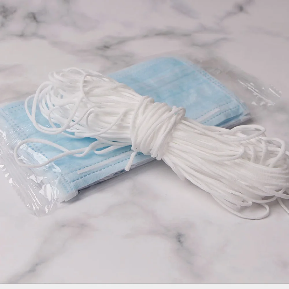 3mm round spandex polylactic acid fabric nylon ear loop elastic band rolls