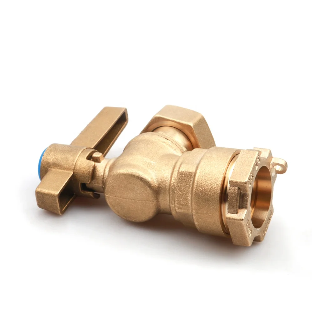 Morocco DN20 anti-theft Italian type  lockable brass water meter valve