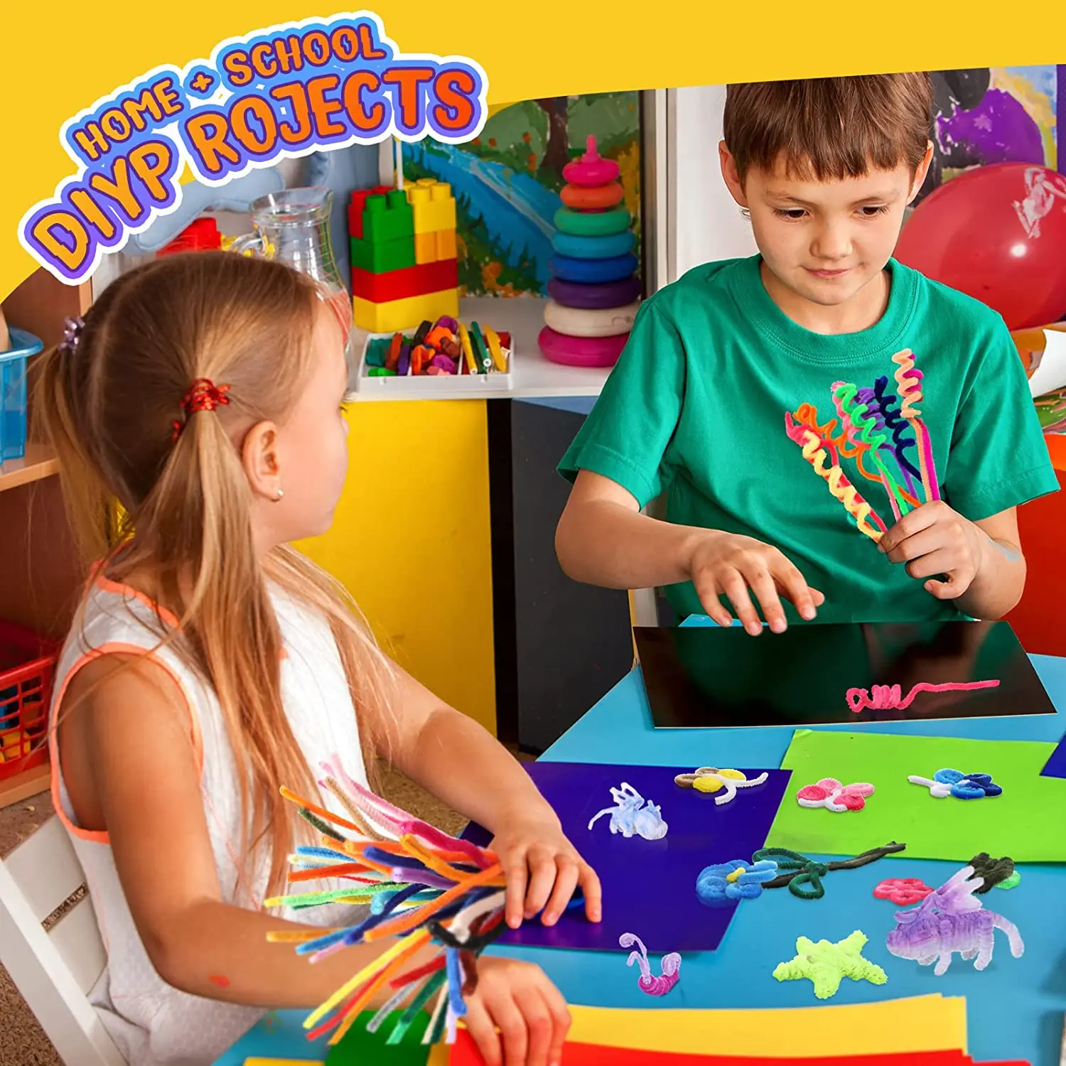 6mm X 12 Inch Colorful Chenille Stem Kids arts and crafts  Archives - Laura Bray Designs