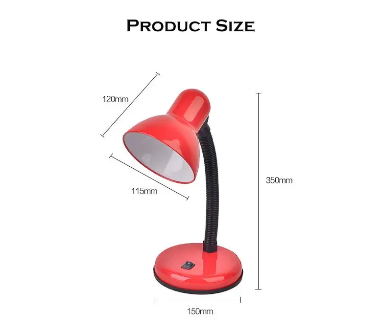 LED Table Lamps Office Studio Home Table Desk Light Study Student Reading Desk Lamp with Flexible Hose Neck
