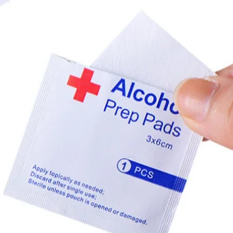 Small Sachet  5*5cm Alcohol glass len Wipes 70%-75% isopropyl alcohol wipes