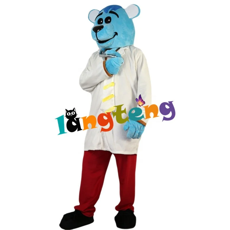 627  Funny Cute Blue Mouse Doctor Adult Mascot Costumes Cosplay Apparel Business Mascots For Party