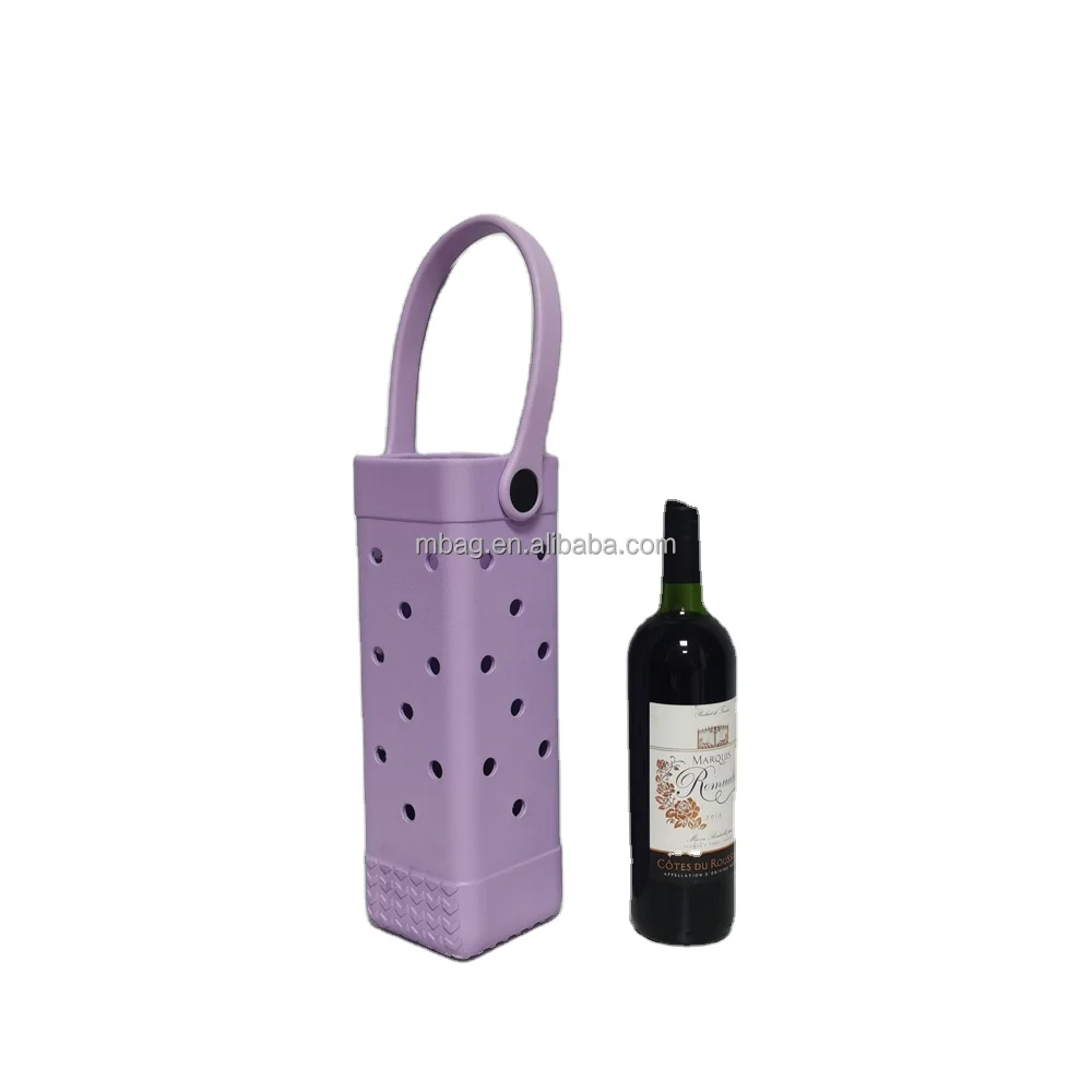 Wholesale custom logo wine decorative eva gift bags for wine bottles