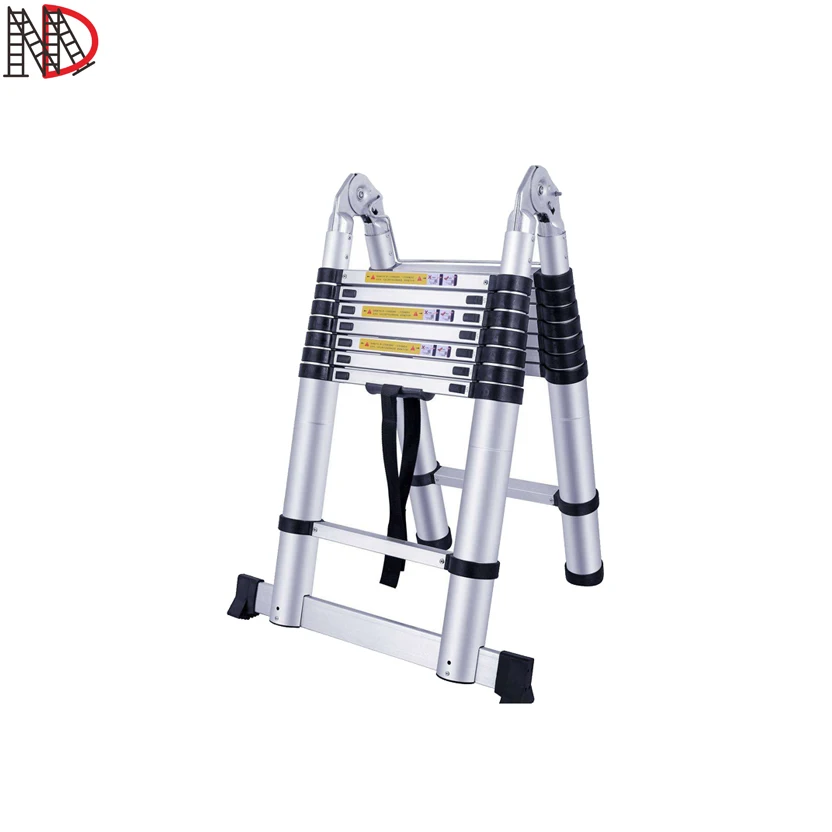 Compact aluminium joint telescopic ladder 3.2 meters 3.8 meter 4.4 meter with EN131 CE certificate