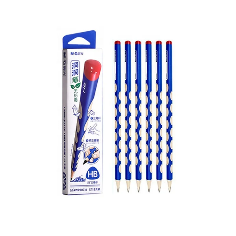 Andstal HB/2B Corrects Holding Posture Design Hole Pencils Standard Pencils Wooden Pencil For Kids Writing