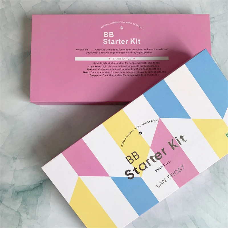 K OEM/ODM BB Shining Booster Pigments Mixed Kit Brighten Skin Tone Anti-Aging Foundation Multi-color MESO BB Starter Kit