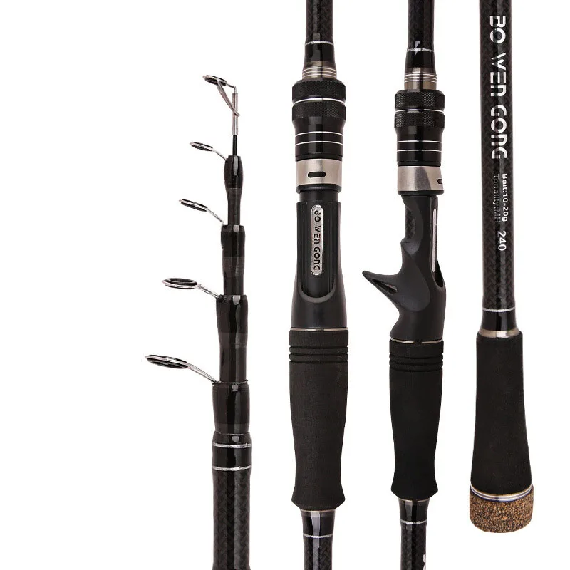 YOUME Telescopic Fishing Rod 1.8M-3.6M Carbon Fiber Ultralight Spinning Casting Fishing Rod Portable Sea Rod