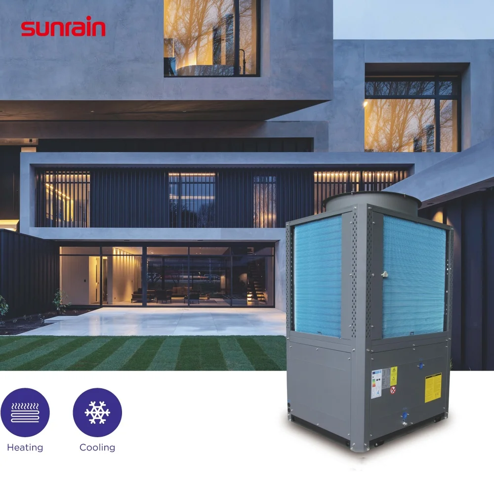 Large Heating Capacity 50KW 75 Degree Inverter Air Source Central Heating Cooling Heat Pump Hot Water With EURO BAFA ERP CE