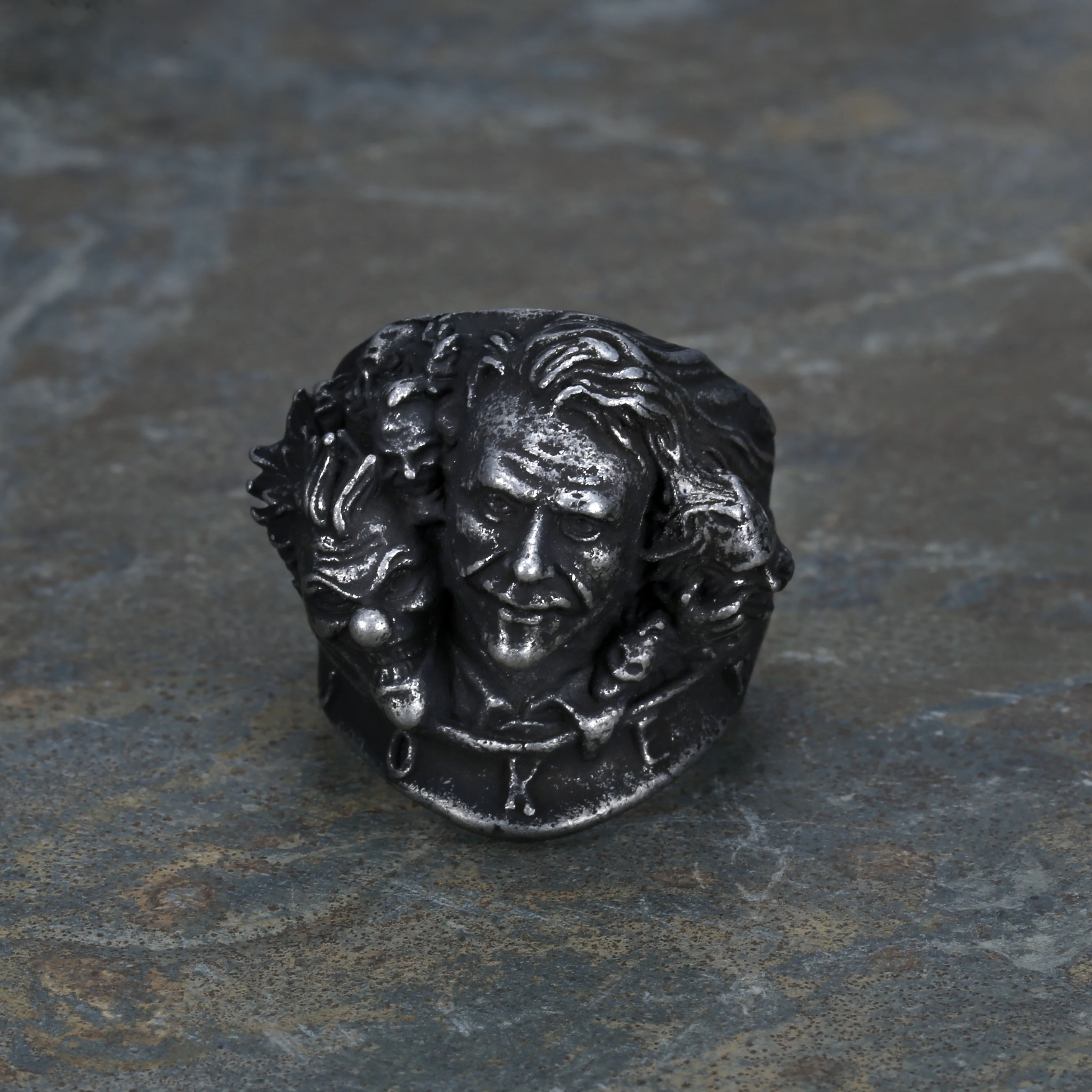 Custom Vintage Stainless Steel Famous TV Movies Original Design Joker Face Design Rings for Men Women