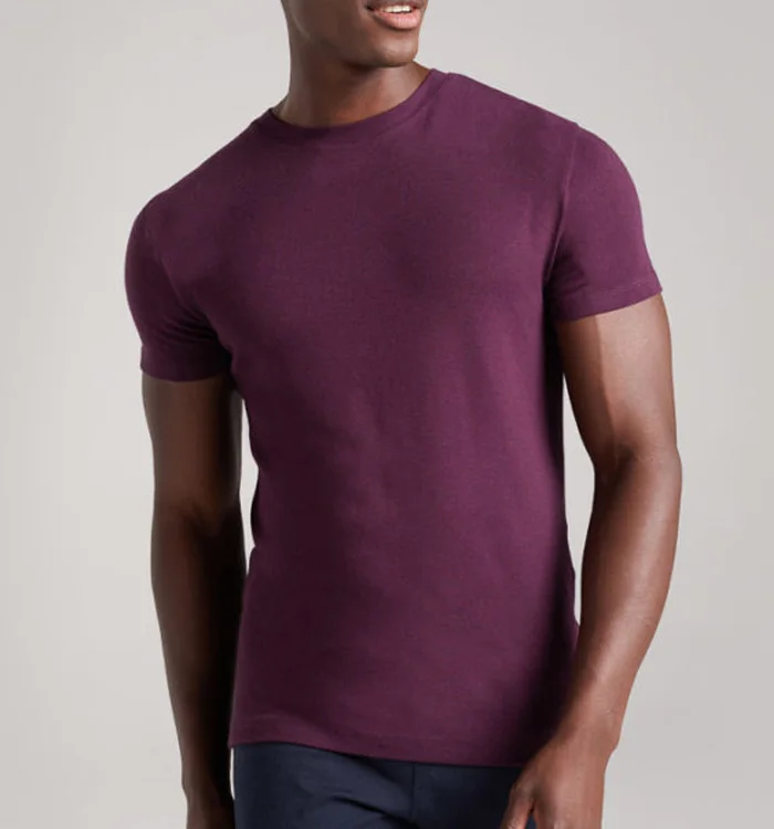 Gym Sport 100% Bamboo Fiber Crew Neck T Shirt Original  Luxe Fitted T Shirt For Men