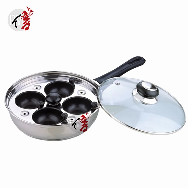 Realwin Non-stick 2-6pcs egg cup nonstick stainless steel portable egg poachers Induction cooker pan