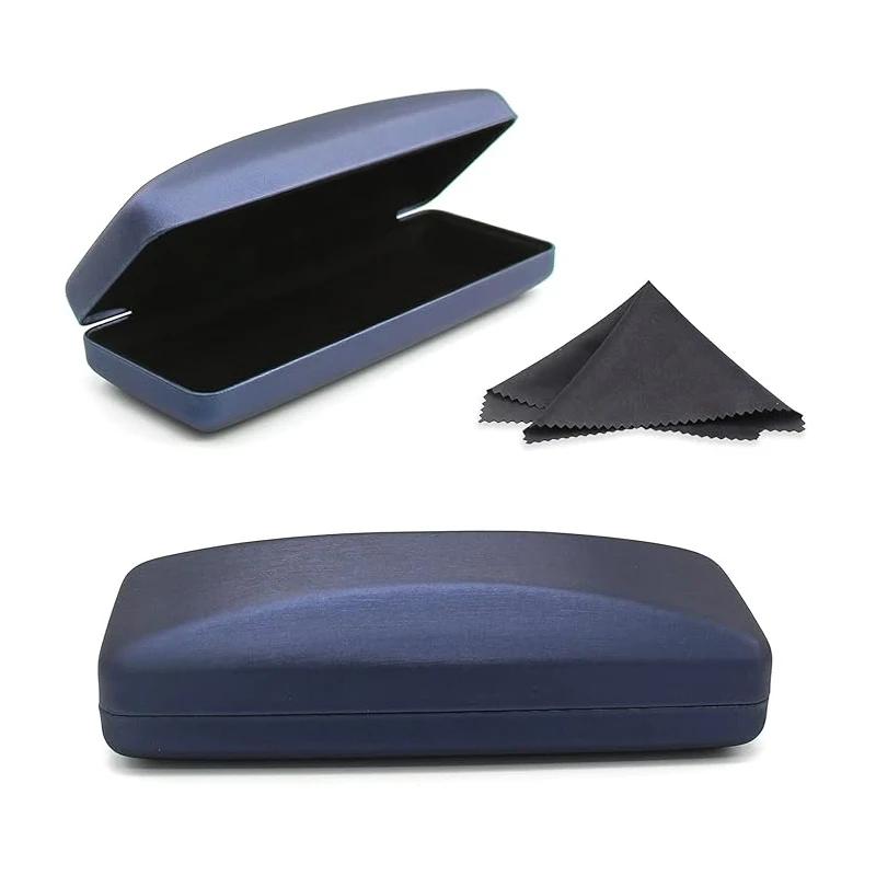 Wholesale Optical glasses case Iron reading cheap metal PU  glasses box eyeglasses package Eyewear case with custom logo
