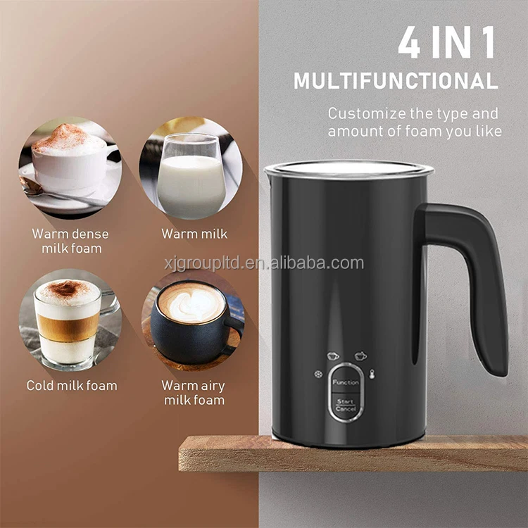 Coffee Milk Frother Milk Foamer Wholesale Milk Frother Stainless Steel Electric Silver 300ml 4 in 1 OEM ODM Household 500 Ltd.