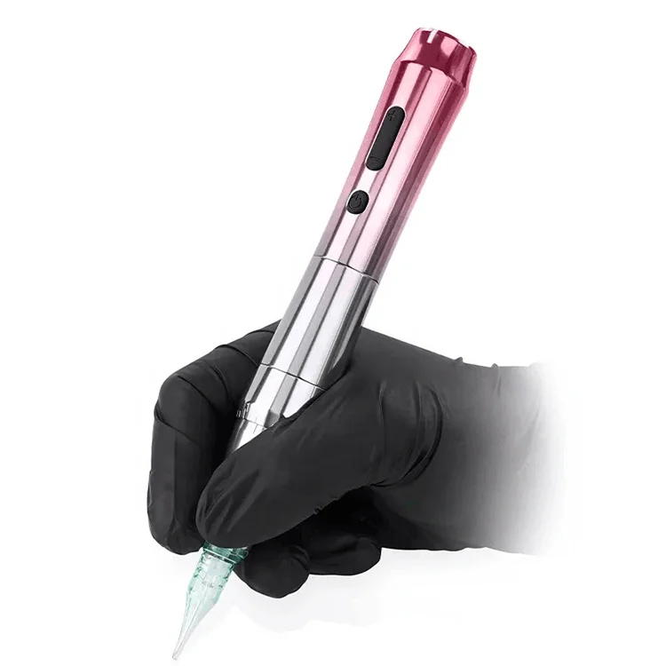 Tp010 Private Label Pmu Ombre Stroke 2 Batteries Microshading Eyebrow Tattoo Rotary Permanent Makeup Pmu Machine Wireless