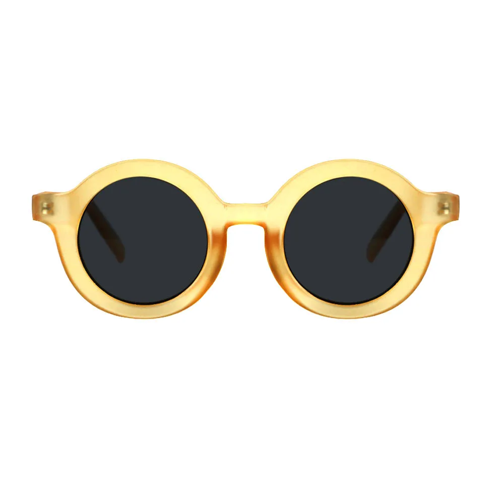 2024 New Fashion Fashion 90s Retro Round Unisex Vintage Child Sun Glasses 1 to 8 Years The Young Kids Sunglasses
