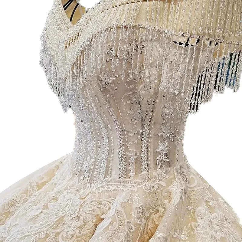 
China ivory off shoulder sweetheart ball gown lace up back hand work wedding dresses vestido de noiva hot selling special dress 