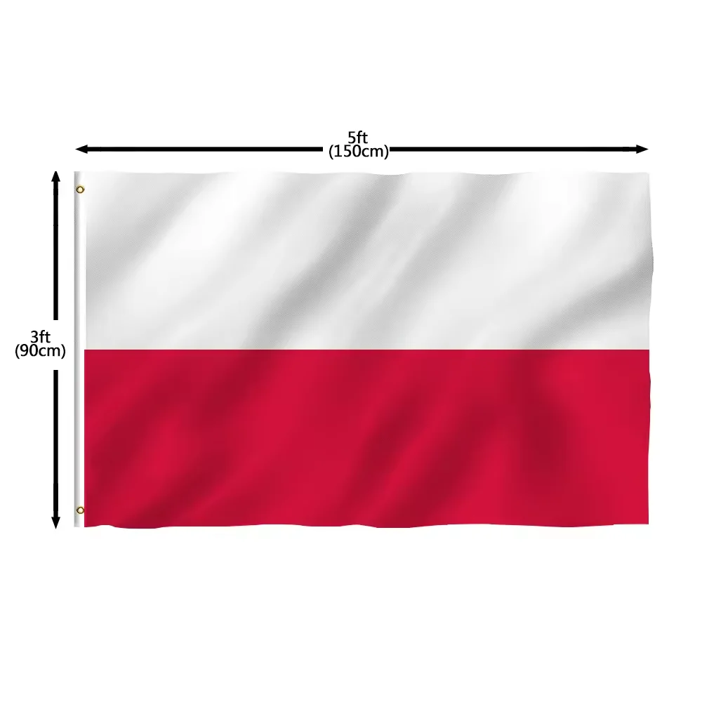 Пользовательские Оптовые флаги хорошего качества 3x5ft польский флаг красный крест белый с двумя латунными пряжками