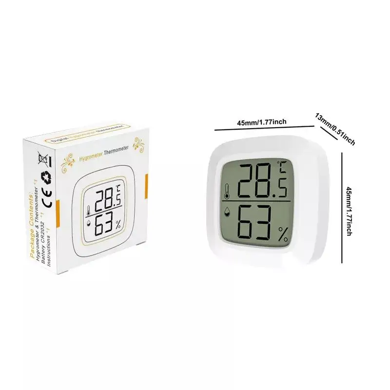 Mini Indoor Thermometer Digital LCD Temperature Sensor Humidity Meter Thermometer Room Hygrometer Gauge