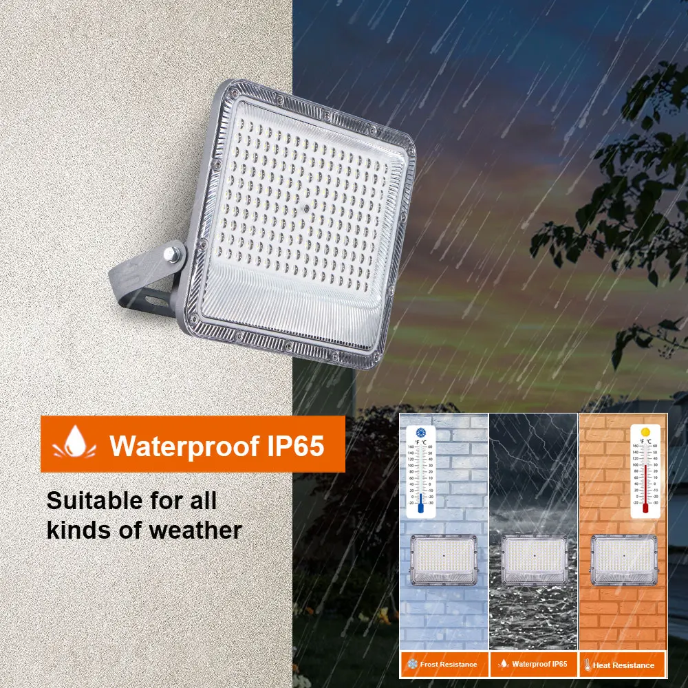 KCD 20w 50w 100w 200w 300w Aluminium Housing Industrial Outdoor RGB Waterproof IP66 Portable Floodlight Design Flood LED Light