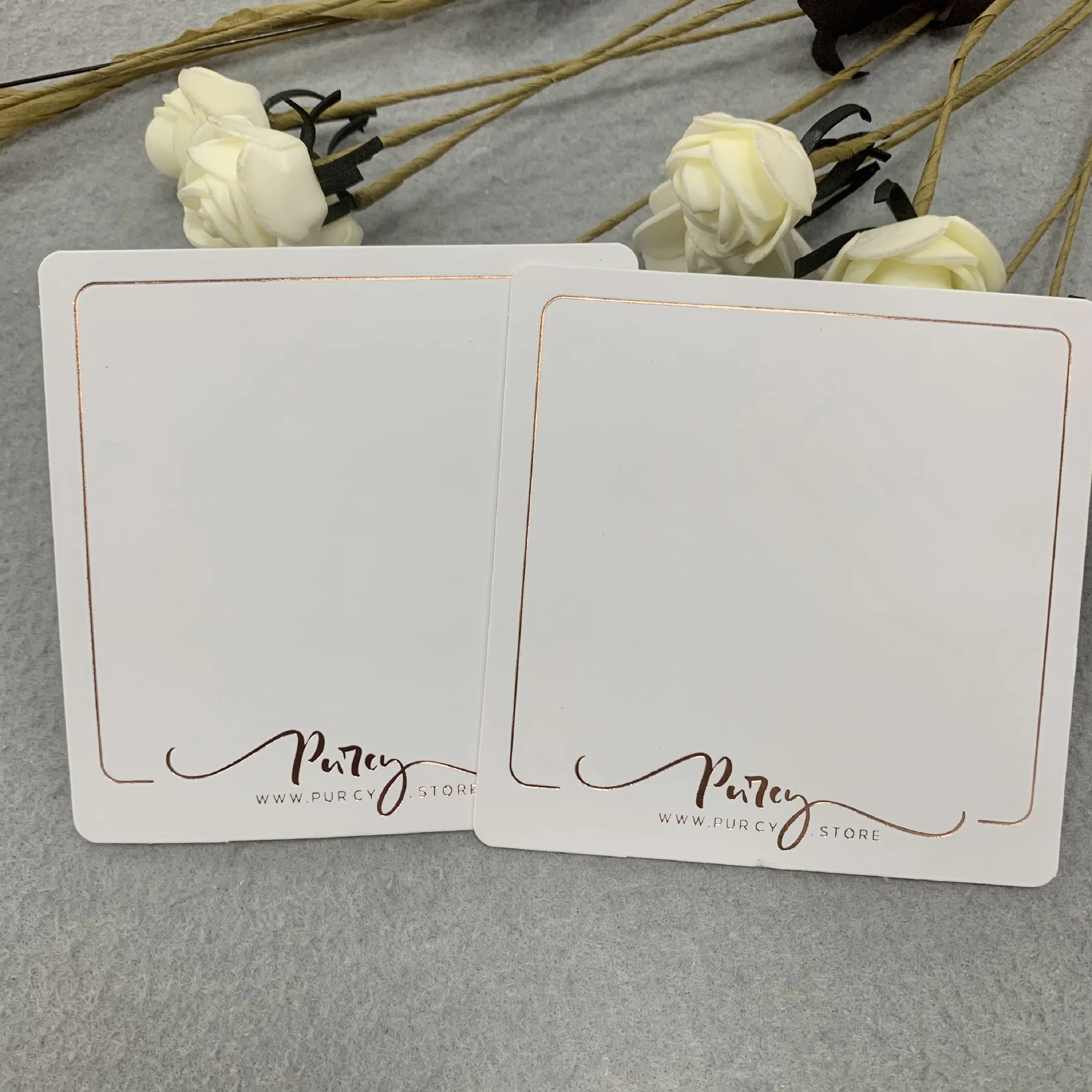 Custom Logo Printed Cardboard Paper Display Card Hang Necklace Tags for Jewelry With  Brand Name