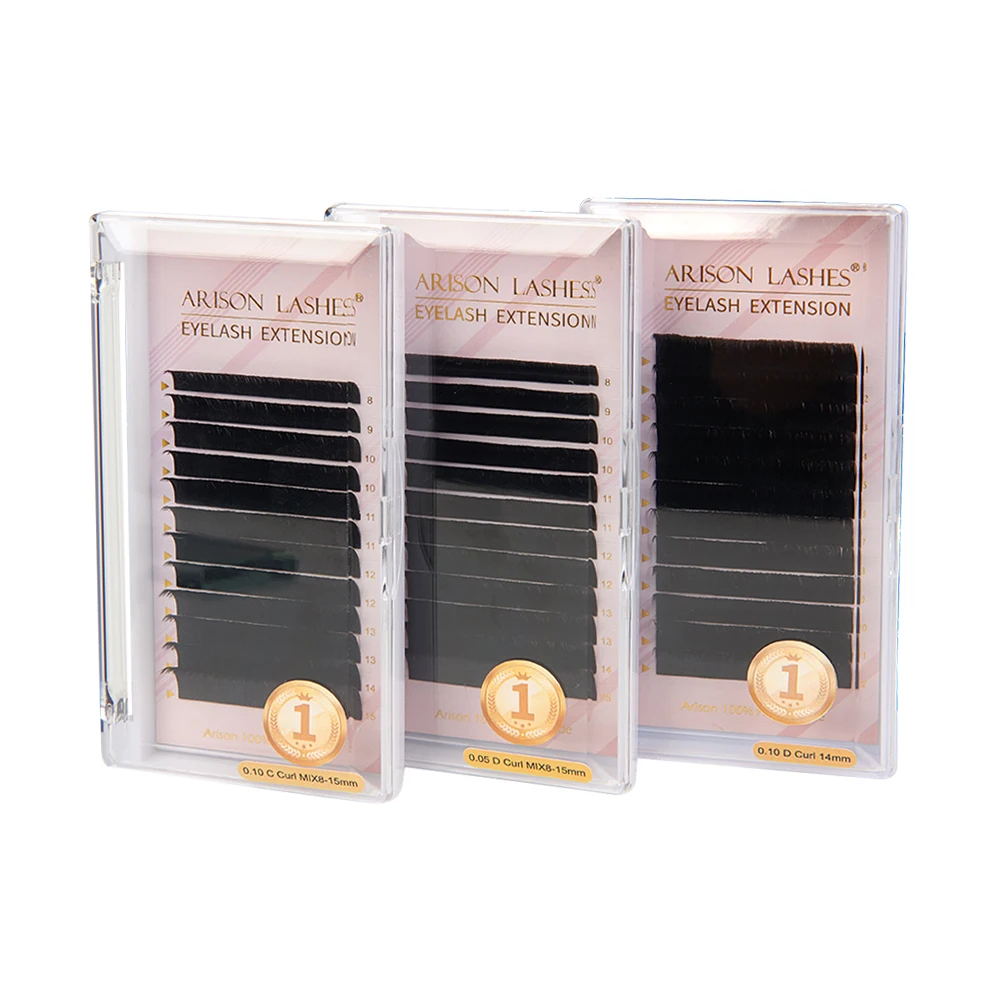 Matte Black 18mm Easy Fanning Lashes Blooming Russian Fan Mink Eyelashes Extension Professional